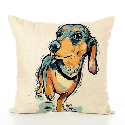 China Home Decor Sofa Seat Cushion Pillow Case Lovely Design High Quality Non-Toxic Dog for sale