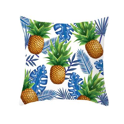 China Viable Geometric Banana Leaf Pattern Cushion Cover Pineapple Tropical Fruit Decorative Pillow Case For Sofa for sale