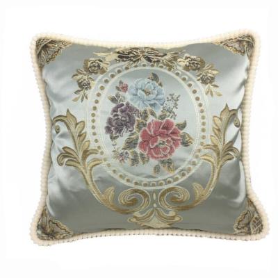 China Home Decor Cushion Cover New Arrive European Style Rose Garden Pillowcase Bed Cushions Cover Jacquard Cushion Cover for sale