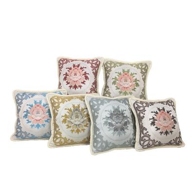 China Sustainable Luxury Decorative Jacquard Throw Pillowcases 48*48 Cushion Cover For Sofa Bedroom for sale