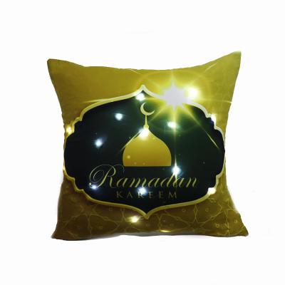 China LED Breathable Ramadan Pillows Cover Decor Polyester Sofa Cushion Cover for sale