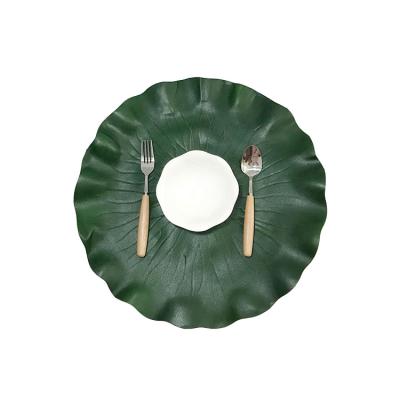 China Viable Simulation Lotus Leaf Placemat Western Table Mat Creative Placemat Wholesale for sale