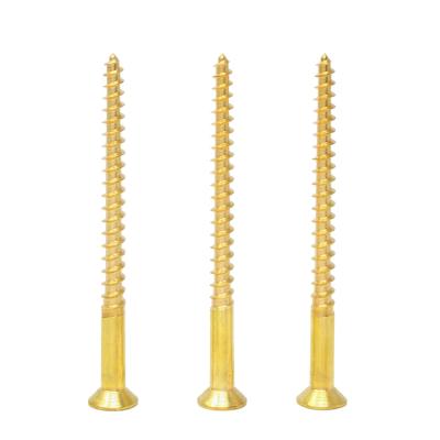 China Stock Phillip Wood Flat Head Screw Brass Pan In Chipboard Binding Screws for sale