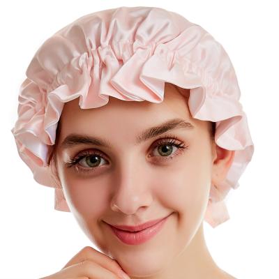 China High Quality 100% Picture Mulberry Silk Hood with Custom Logo Sleep Accessories Turban Silk Hair Hood for sale