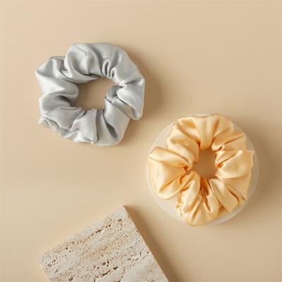 China European and American 100% Silk Rope Tie Hair Ponytail Scrunchies Christmas Style 22MM Hair Elastic Bands for sale