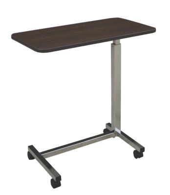 China JM0601 Gas-Spring Height Adjustable Adjustable Gas-Spring Medical Folding Overbed Table with Wood for Hospital and Home for sale