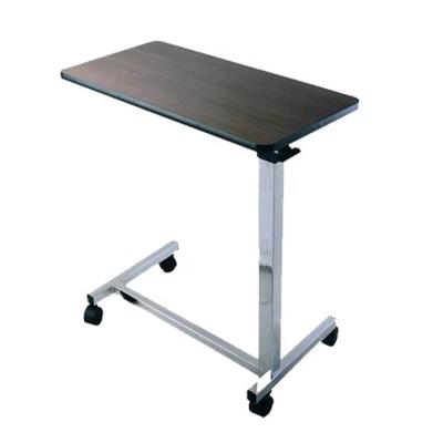 China JM0601 Gas-Spring Height Adjustable Adjustable Gas-Spring Medical Folding Overbed Table with Wood for Hospital and Home for sale