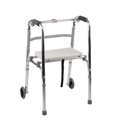 China Walker with wheels rollator foldable walker with seat for elderly and disabled people for sale