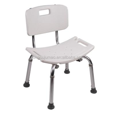 China Bathroom Bench Height Adjustable Shower Chair With Back And Arms Machine Free Bath Bench Shower Chair Aluminum For Elderly And Disabled for sale