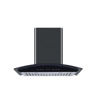 China Hot Selling Household Modern New Design Tempered Glass Kitchen Cooker Extractor Chimney Hood for sale