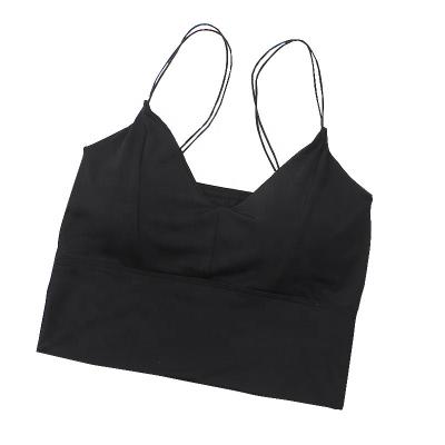 China Antibacterial Ice Silk Bra Summer Beauty Woman Tank Lady Nylon Camisole Air Breathable Girl Top Bra for sale