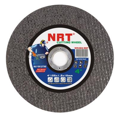 China 4 Inch 105x1.2x16 Ferrous NAR Double Net Metal Resin Carved Wheel For Metal Wholesalers for sale