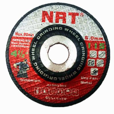 China 4.5 Inch 115x6x22 High Efficiency Abrasive Aluminum NAR Grinding Wheel For Stainless Steel And Metal Grinding for sale