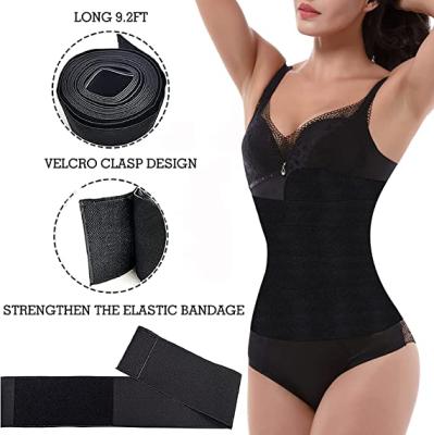 China Breathable Women Shape Waist Wrap With Buckle Belt Wrap Bandage Waist Trainer for sale