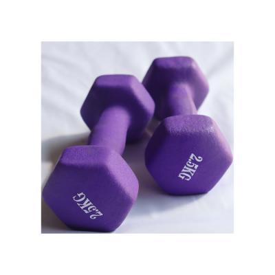 China Durable hot sale high quality vinyl soaked dumbbell color hexagon dumbbell for sale