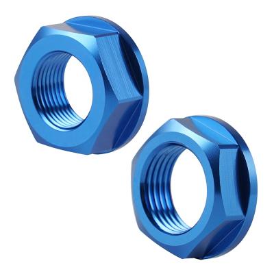 China Aluminum Front And Rear Wheel Axle Nuts For Yamaha YZ250F YZ450F 2014-2017 T6061 NiceCNC Motocross 2018 2019 2020 for sale