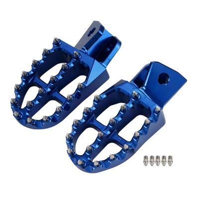 China Dirt Bike Parts NiceCNC Blue Pair 57mm Wide Billet Footpegs For Yamaha WR250R X 2007-2017 2018 2019 2020 for sale