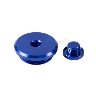 China 6061-T6 Aluminum NiceCNC Aluminum Blue Motor Plug Set For Yamaha YZ250FX WR250F 2015-2018 YZ250F YZ450F 2019-2020 for sale