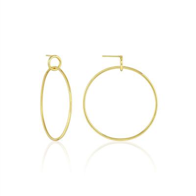 China Bigger Hoop Earrings CLASSIC Big Silver Hoop Earrings 8 Shape Earrings for sale