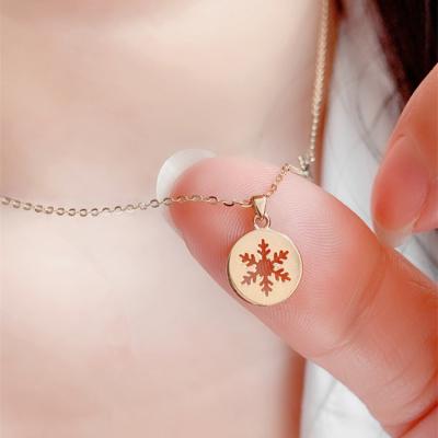 China Customized Fashion Jewelry S925 Sterling Silver Designer Snowflake Charm Trendy Necklace for sale