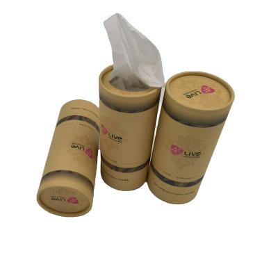 China Round Roll Tissue Container Facial Tissue Travel Size For Car Cup Holder Tissue Box for sale