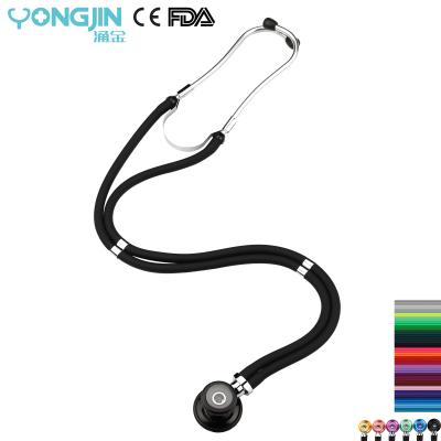 China Heart/Lung Pulse Sounds/Whispers Gastrointestinal Peristalsis YJ S2424-BK Sprague Rappaport Dual Tube Stethoscope Head Colorized Metal Luxury Medical for sale