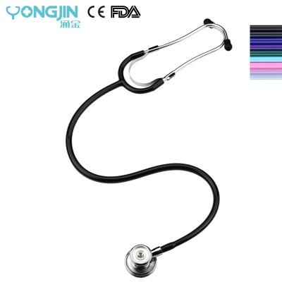 China Pulse Heart/Lung Sounds/Murmurs Medical Single Tube Sprague Rappaport Peristalsis Gastrointestinal Deluxe Hospital Stethoscope YJ S2114-BK for sale