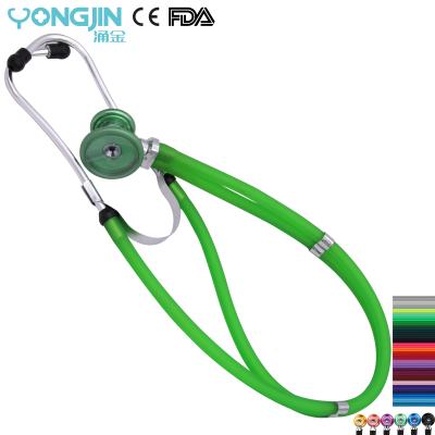 China Heart/Lung Pulse Sounds/Whispers Gastrointestinal Peristalsis YJ S2424-FDGN Sprague Rappaport Dual Tube Stethoscopes Head Colorized Metal Cool Medical for sale