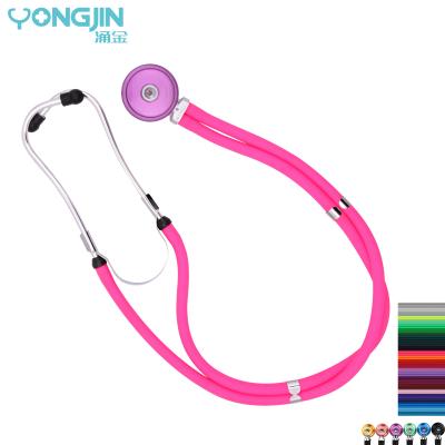 China Heart/Lung Pulse Sounds/Whispers Gastrointestinal Peristalsis YJ S2424-DPK Sprague Rappaport Dual Tube Stethoscope Head Colorized Metal Medical for sale