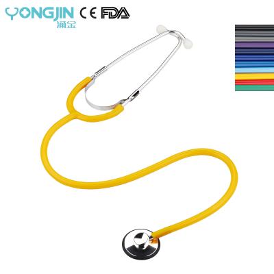 China Colorful Smart Pulse Heart Sounds YJ S4111-YL Cheap Adult Aluminum Single Head Stethoscopes / For Sale for sale