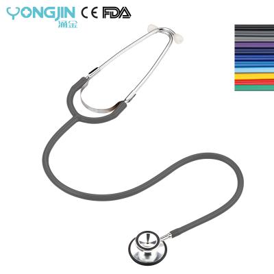 China Colorful Adult Pulse Heart Sounds YJ S4101-LGY Medical Diagnosis Aluminum Head Stethoscope / Dual Head Stethoscope for sale