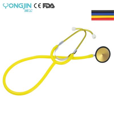 China Cheap Price Pulse Heart Sounds YJ S4101-CYL / Medical Adult Aluminum Double Head Color Stethoscope for sale