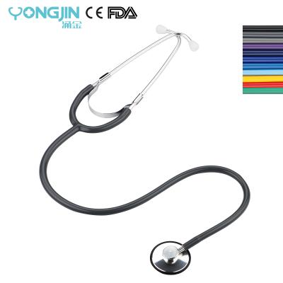 China Pulse/Heart Sounds Diagnosis Adult YJ S4211-LGY Metal Black Circle Aluminum Single Head Stethoscope for sale