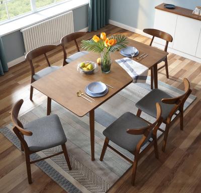 China GOOD NIGHT TCGD14 Frame Square Solid Wood Marble Top Dining Table and Extendable Luxury Folding Chair Set for sale