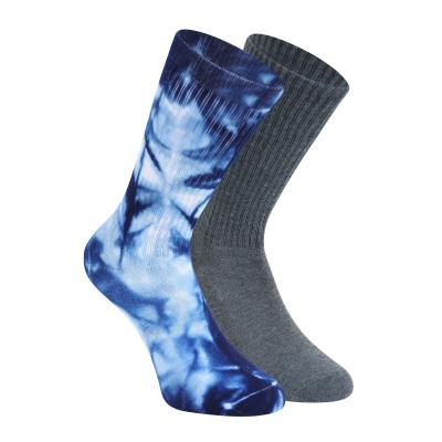 China Yiheng Athletic Low Price Wholesale Colorful Popular Tied Dyed Crew Socks Custom Made for sale