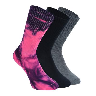 China Yiheng Sporty Hot Selling High Quality Comfortable Women Dyed Knotting Crew Socks for sale