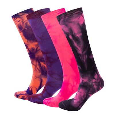 China Sporty Wholesale Custom Print Low Price Factory Yiheng Tied Dyed Crew Sock From China for sale