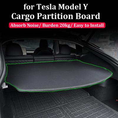 China Trunk Trunk Storage Partition Panel Curtain For Tesla Model Y Cargo Cover Parcel Shelf Sound Insulation Privacy Car Accessories Parts for sale