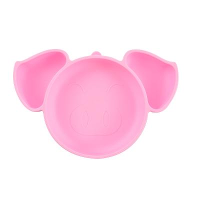 China Factory direct sales eco-friendly bpa free non slip split suction silicone baby dish for sale