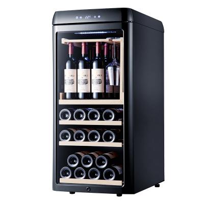 China Sensitive Touch Screen Outdoor Wine Cooler For Sale Glass Door Beverage Single-zone Wine Cabinet Climate Control Cooler Cellar for sale