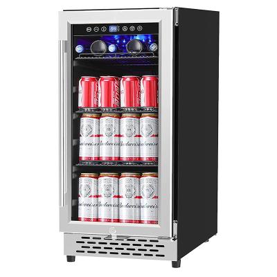 China Household Bacchus Factory Customized Wine Cooler Refrigerator Quality Guarantee Door Glass Wine and Beverage Coolers for sale