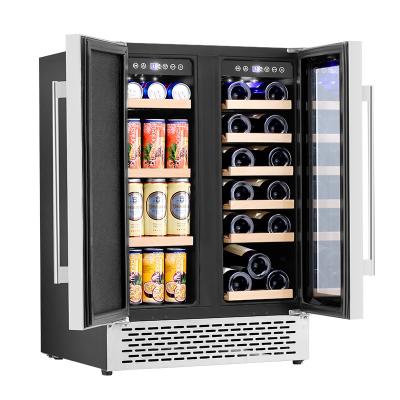 China Freestanding Digital Temperature Control Compressor Wine Cooler Fridge With Stainless Steel Wine And Beverage Coolers for sale