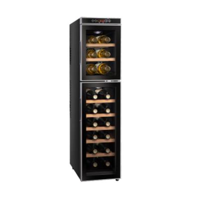 China Hotel Double Layer Wine Cooler Mini Free Standing 18 Bottle Wine Cooler for sale