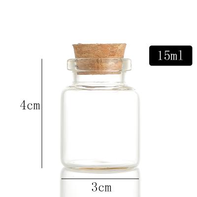 China China Purchasing Personal Care Clear Round Drift Bottle Glass Apothecary Jars Glass Spice Jar With Cork for sale