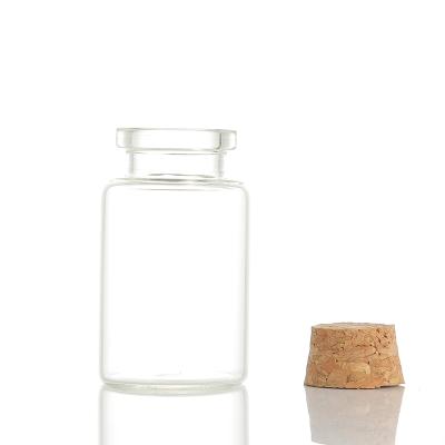 China Glass Jar Personal Care Fashion Airtight Glass Spice Factory Made Storage Bottles Jars With Cork Stopper for sale