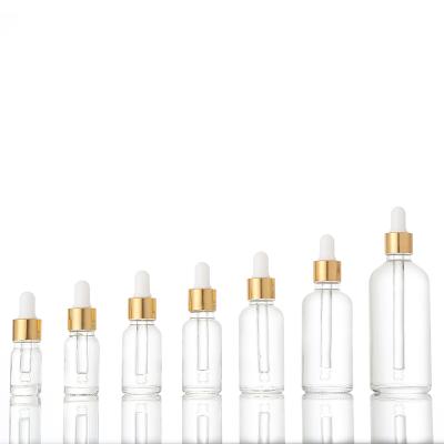 China New Style Personal Care Essential Oil Glass Bottles Clear Glass Dropper Perfume Essential Oil Bottles for sale