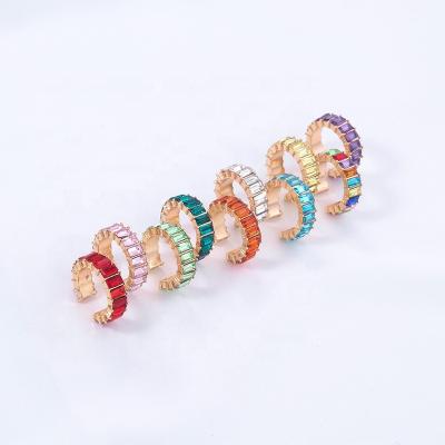 China Gaby Multi Color Ear Cuff TRENDY and Wraps Fashion Circle Earrings Gold Ear Cuff Non-pierced Earring for sale