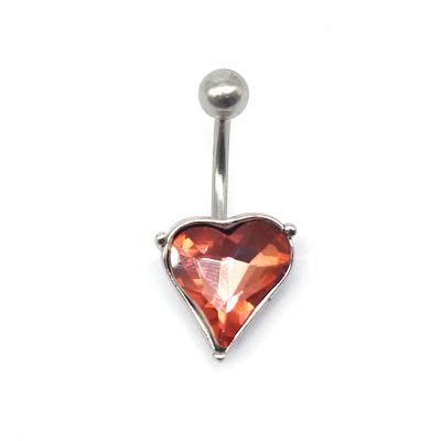 China Vintage Gaby Red Heart Shape Belly Rings Beautiful Belly Button Rings Belly Piercing Jewelry for sale