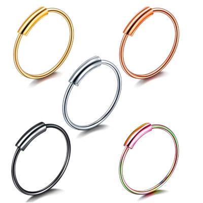 China FASHIONABLE Gaby 316L Stainless Steel Hinge Ring Septum Nose Circle Nose Ring Piercing Jewelry for sale