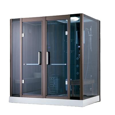 China Dry Wet Sauna Luxury Cedar Sauna Steam Bath Two People Saturated Steam Dry Sauna Room for sale